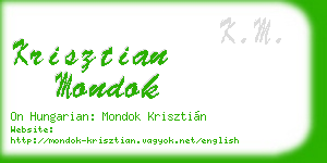 krisztian mondok business card